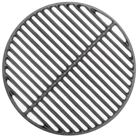 Warmiehomy Cast Iron BBQ Grill Grate,46cm Round Cooking Grids and Grates Thicken 1cm Replacement Grill Grates for Barbecue,18 Inch