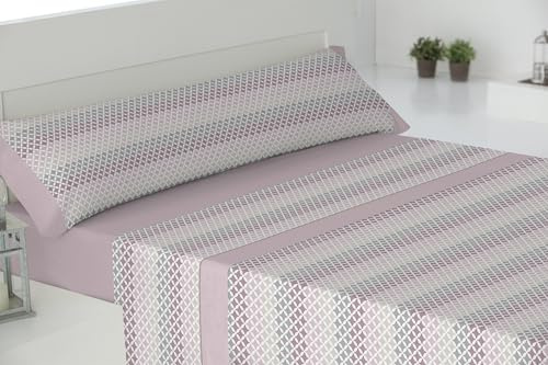 Cisne Rojo Juego de Sabanas Verano. Juego Sabanas Todo el Año. Sabanas Frescas. Sabanas Estampadas. Modelo Bella. Color Rosa. Cama 150 cm (200043-150-R)