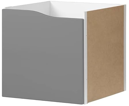 KALLAX Einsatz mit Tür, dunkelgrau, ohne Griff 33x33