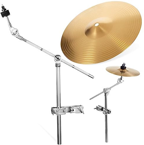 ibasenice 10 Schlagzeug Trommelstöcke 7a 5a Splash-becken Zum Üben Trommelbecken Zum Üben Boom Beckenständer Becken Mit Geringer Lautstärke Splash Cymbal Mit Ständer Gel-kit Bass Einstellen