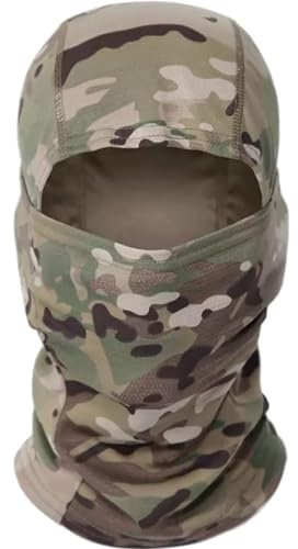 JJiaoLinin Balaclava Camouflage Gesichtsmaske für Jagd, Motorrad, Skifahren, Outdoor-Sport, Rad- und Motorradfahren, atmungsaktiv