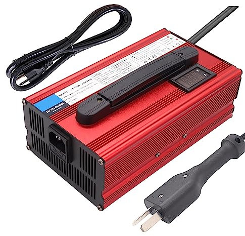 Dbtxwd 15 AMP 36 Volt Golf Cart Chargeur De Batterie Chargeur De Batterie Au Lithium avec Charge d'entretien pour Automobile Voiture Moto Bateau Marine Tondeuse À Gazon Charge Rapide,Plug c