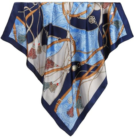 Seidentuch Kopftuch Für Damen - Sommer Satin Tuch Für Haare, Quadratisch Seidenschal, Head Scarf Women, Kopftücher, Polyesterfaser