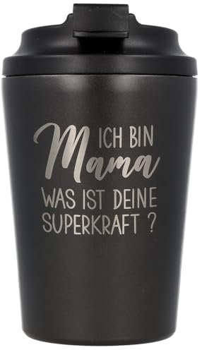 Spruchreif | Thermobecher mit Deckel | Edelstahl Isolierbecher | Thermobecher für Unterwegs | Heiß-/Kaltgetränke | Geschenk Mama