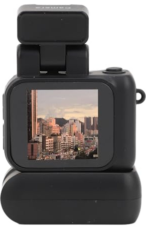 Asixxsix Mini Caméra DV, 1080P HD 1,44 Pouces, écran Couleur Micro DVR, Caméscope avec Lampe de Poche et Filtres, Enregistrement en Boucle Automatique, Caméra Vidéo Portable pour Voyager