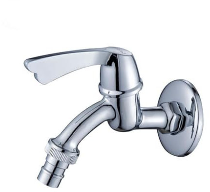 Wasserhahn Garten Kupfer Galvanisieren Waschmaschine Einzel Kalt Schnell Öffnen Mopp Pool Silber Einzelauslass Wasserhahn
