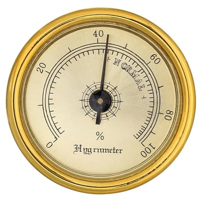 Generisch Cave à cigares hygromètre analogique - 45 mm - Haute précision - Pour armoire, boîte