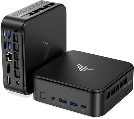 KAMRUI E3B Mini PC with AMD Ryzen 5 7430U (Beat 5500U, up to 4.3GHz), 16GB DDR4 512GB M.2 SSD Mini Computer, Mini Gaming PC with USB Type-C Supports Triple 4K Display, WiFi 6, BT 5.2