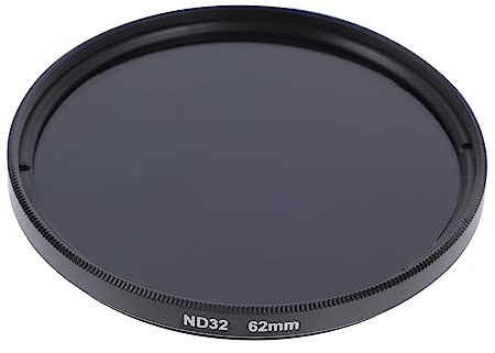 62mm Variabler Filter Nd aus Aluminium für Kameraobjektive | Abnehmbar und Tragbar, zur Korrektur Unscharfer Bilder, Schwarz, für Wellen und Ströme