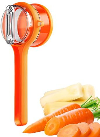 Pelapatate con Contenitore - Pelapatate per Verdure, Tagliaverdure Doppio Lato, Lama in Acciaio Inossidabile | Utensile da Cucina Multi-Funzione per Patate, Carote, Rimuovi Buccia per Verdure