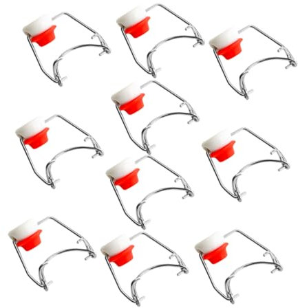 ASAKKURA 10pcs Beer Bottle Cap Bottle Corks Oil Bottle Lids Cork Stoppers Swing Cap Glass Bottles with Airtight Lid Small Bottles for Liquids Swing Top Lids Oil Bottle Caps Bottle Flip