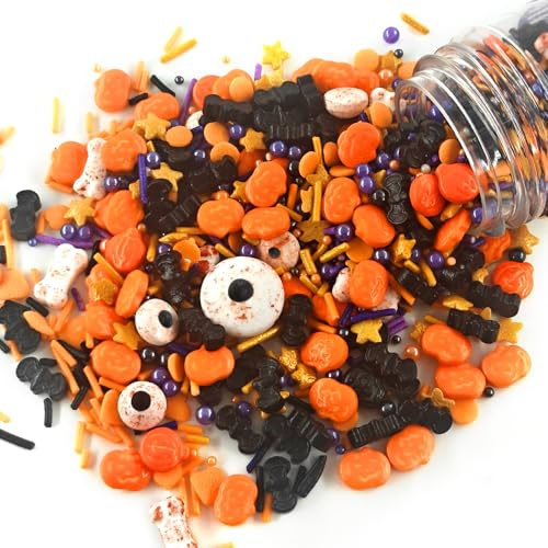 Zuckeraugen Essbar, Zuckerdekor Halloween, Kürbis Fledermaus Knochen Halloween Cupcake Topper Essbar, Muffin Deko Essbar Halloween, zum Dekorieren von Kuchen Muffins und Desserts | Kürbis Fledermaus Knochen Halloween Cupcake Topper Essbar, Muffin Deko Essbar Halloween,