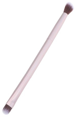 Veemoon Brocha De Maquillaje Doble Punta Profesional Con Sintéticas Para Ojos y Base Mango De Aluminio Ligero y Duradero Cepillo Para Mezclar Líquidos y Crear Acabado Natural Herramienta p