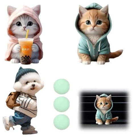 Juguta 3 Pezzi Car Aromaterapia Diffusore Diffusore Profumo Auto Clip per Deodorante per Auto con 3 Fette Profumate Clip per Presa d'Aria Decorazione per Auto Ciondolo per Interni D'Auto