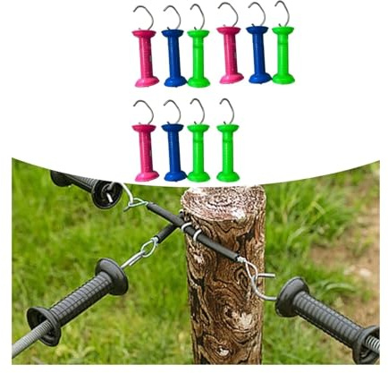JCXIOC Gate Handle for Electric Fence 10pcs Electric Fence Gate Handles Insulators Bulk Door Handles For Garden Farm