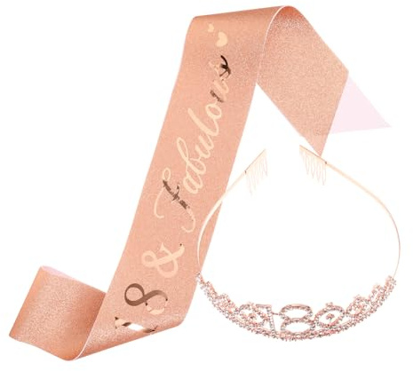 FRCOLOR 1 Set Coroncina e Sash per Feste Accessori per Compleanno e Speciali per Prom Cosplay
