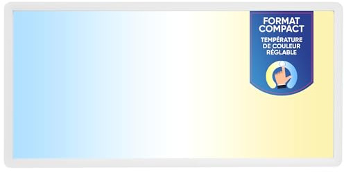 LECOM LED Panel 60x30 - Deckenleuchte 24 W CCT 3000-6000K 2400lm LED Deckenlampe 30x60 Flach Aufbauleuchte Rechteckig Zweiseitiges Licht (Warmweiß, Neutralweiß oder Kaltweiß)