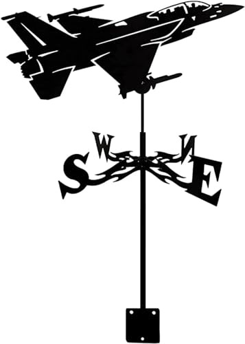OUKMXSY Wetterfahne, Windrichtungsanzeiger, Messinstrument, Wetterhahn aus Edelstahl für Außenhalterung, Dekoration, Bastelbedarf