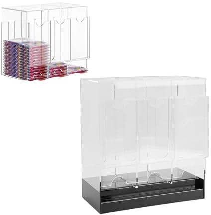 Fabater 3-slots Booster Pack Dispenser, Acrylic Card Pack Dispenser & Display Holder, Kompatibel med TCG Trading Card Boosters och Sport Card Boosters