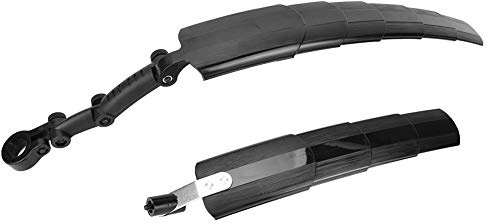 Juego de guardabarros para bicicleta de montaña, guardabarros delanteros y traseros, guardabarros telescópicos de plástico con montaje ajustable para ruedas de 16 a 26 pulgadas y