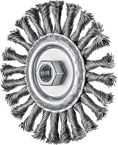 PFERD TOOLS COMBITWIST Rundbürste gezopft RBG | Ø 125x12mm M14 Stahl-Draht-ø 0,50 | 43303051 – für Winkelschleifer, Combitwist Gezopft; Besatzmaterial Stahl 0,50 Mm
