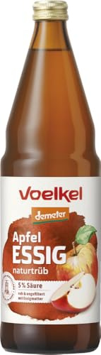 Voelkel Vinagre de manzana orgánico, turbio natural, demeter (2 x 750 ml)