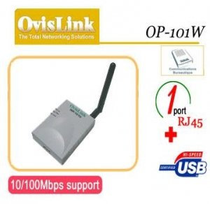 OvisLink Server di Stampa Wi-Fi Wireless 802.11g 54Mbps 1 Porta USB 2.0 WP-101U