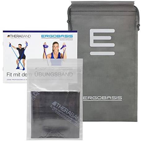 Thera-Band® original Übungsband + Übungsbuch gratis (schwarz (spezial stark))