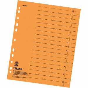 Falken 500 x Trennblätter A4 230g/qm durchgefärbt orange