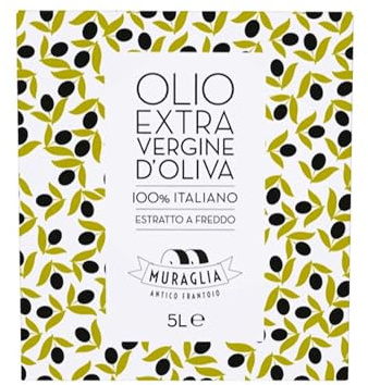 Frantoio Muraglia, Bag in Box di Olio Extra Vergine d'Oliva con Dosatore da 5 lt, Fruttato Medio