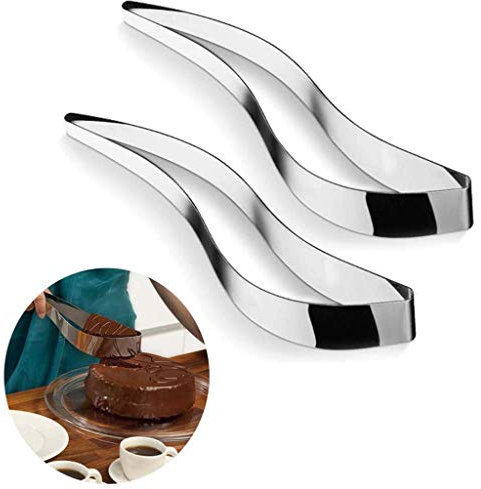 Hikaka 304 Trancheur De Gâteau en Acier Inoxydable, Tarte À Gâteau Et Dessert De Pâtisserie Coupeur À Dessert De Serveur De Gâteau Tranchoir À Tarte Couteau Lifter Outils (2PCS)
