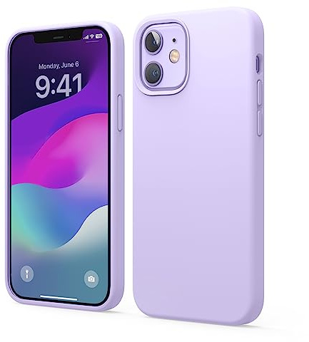 elago Silikon Hülle für iPhone 12/12 Pro | Premium-Silikon, Rundumschutz (Violett)