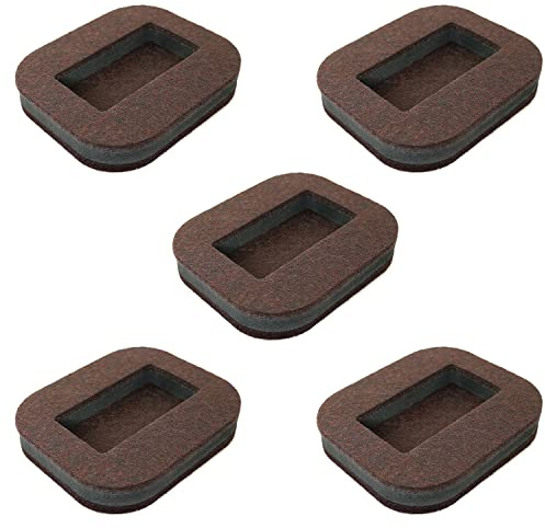 Caster Cup ZYAMY Lot de 5 roulettes en feutre marron pour meubles Protection de sol Empêche les rayures Réduire le bruit Antidérapant Tapis de lit Butée de roues Fond en feutre