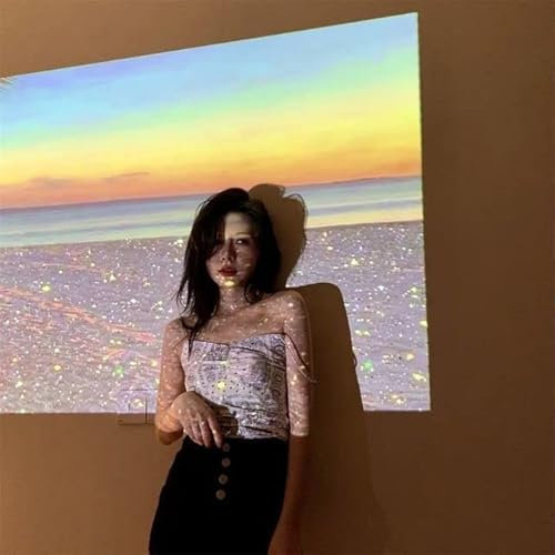 Cloud Beach Scenery Projector Lamp Lovely LED Atmosphere Light for Wedding Birthday Theme Party Decor Mini Projector Lamp-Style 3