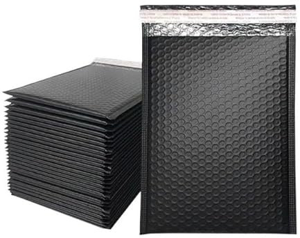 Versandtaschen Luftpolster 100 Stück Verpackungs-Versandtaschen, selbstdichtend, schwarz, wasserdicht, Kuriertaschen, Luftpolstertaschen, gepolsterte Luftpolsterumschläge, Versandtaschen Polsterumschl