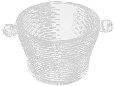 Seau à glace Seau à glace acrylique créatif épaissie Barre de plastique de cristal transparent KTV Champagne Get Cube Seau Double oreilles for envoyer une pince à glace Garde la glace froide et sèche