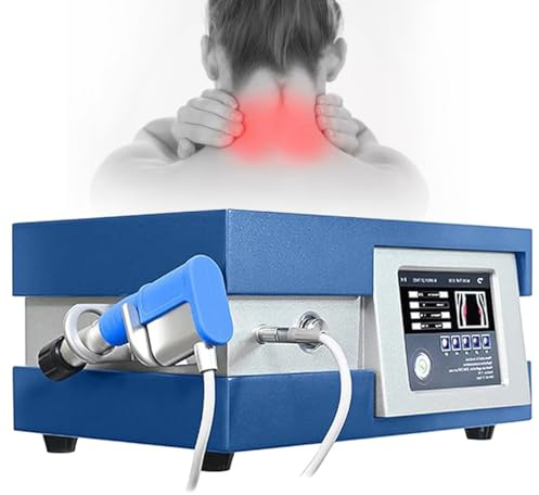 ALSUP Máquina de Terapia de Ondas de Choque, máquina de Ondas de Choque de ED extracorpórea portátil, con 5 transmisor para el Tratamiento con Anti-Celulita de Alivio del Dolor de