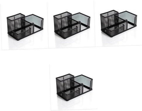 STOBOK 4 Stück Mesh-Schreibtisch-Organizer tabletop zubehör stifteschale pen holder Stiftehalter Bibellese-Tags Zweig Buntstifte Metallnetz Aufbewahrungskiste Stifthalter Veranstalter
