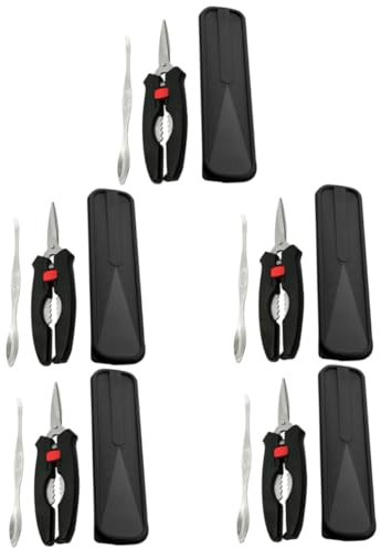 JECOMPRIS 5juegos para Comer Cangrejo Set Inoxidable Tenedores y Caja De Almacenamiento Utensilios Prácticos para Sin Complicaciones