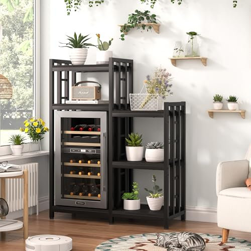 YCHF Étagère de boulanger de cuisine à 6 niveaux, étagère de rangement utilitaire, mini réfrigérateur et four à micro-ondes, bar à café, étagères de cuisine réglables autonomes pour cuisine, bureau à