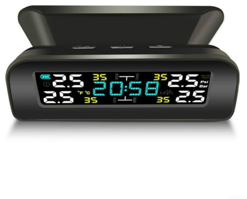 Capteurs externes de pression des pneus, dispositif de surveillance numérique LCD de la pression des pneus pour une surveillance en temps réel de la pression et de la température des pneus