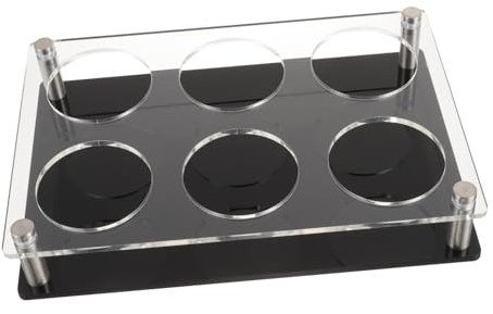 TOPBATHY 2pcs Acrylic Shot Glasses Holder Rack for Bar Wedding Shot Glasses Favours Drinks Tray