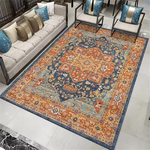 RUGMRZ Tappeto Economico Tappeto Esterno Terrazzo Sala da Pranzo Cucina Accessori Pianta Rossa Modello Texture Decorazione Tappeto Tradizionale Soggiorno Moderni 160X230CM