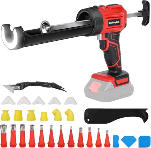 ZUSKYZU Akku Kartuschenpresse, Kartuschenpistole Kompatibel für Makita 18V Batterie,Elektrische Silikonspritze mit 4 Geschwindigkeiten und LED-Licht,Silikonpistole für Abdichten (ohne Akku)