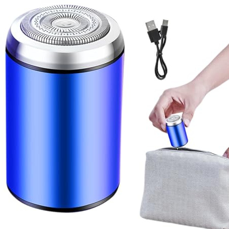 SOP-ami M-ini - Afeitadora eléctrica portátil de bolsillo, herramienta de afeitado impermeable, afeitado húmedo y , recortadora recargable por USB de bajo ruido, para hombres y mujeres, viajes al