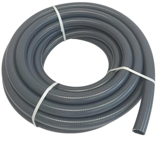 Wacredo Tubo adesivo flessibile in PVC, per piscina flex DA50 – 63 mm, tubo flessibile per piscina, tubo flessibile, grigio, rotolo da 25 m (DA 50 mm)