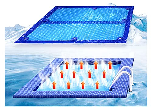 Heavy-Duty Pool Thermal Blanket - Thick Dustproof Cover for Indoor/Outdoor Swimming Pools, Rectangle Floating Solar Covers, Large