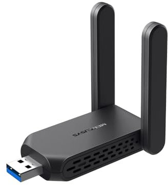 MERCUSYS MA32H TP-Link AC1300 3.0 USB WiFi Dongle for PC, Dual-Band USB WiFi Adapter for PC, Two High Gain Antennas, Win10/11, MU-MIMO, Plug&Play, WPA3 Security, Broader Coverage, Lower Latency