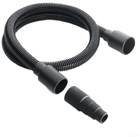 Eawfgtuw Para Karcher Power Tools Juego de succión de extracción de polvo con manguera negra flexible de 1 m y adaptador para equipo de limpieza de taller, sistema de recogida de polvo