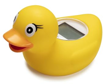 Inofix - Termómetro de Baño para Bebé Digital Patito con Pantalla LCD, | Flotante | mide Temperatura del agua y habitación | juguete de baño | Incluye Pilas
